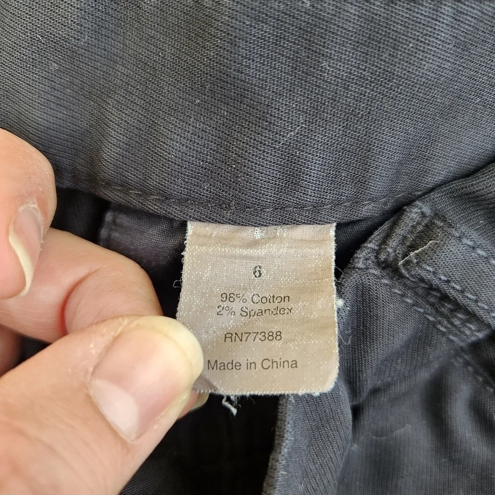 J. Crew black stretch skinny pants with zip pockets size 6 29 in inseam